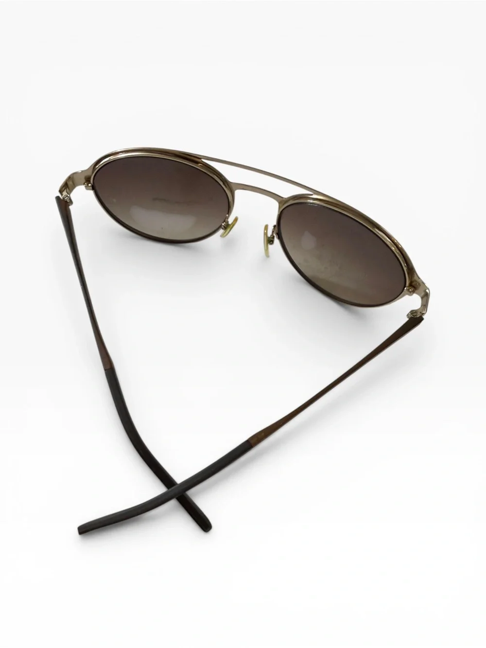 Marc Jacobs Brown Gradient Double-Bridge Aviator Sunglasses